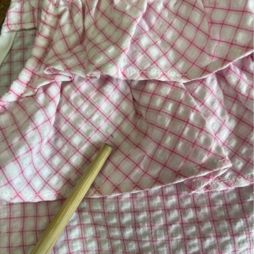 Starting Out Gingham Seersucker Ruffle Top Bloomers Toddler Size 18 Month Pink